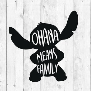 Ohana significa família svg, Lilo e Stitch SVG, Stitch SVG, Lilo svg, arquivo de corte Stitch, citação svg