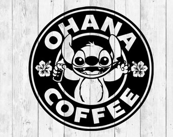 Ohana は家族を意味する SVG ハワイ語の引用文と、Sillhouette または