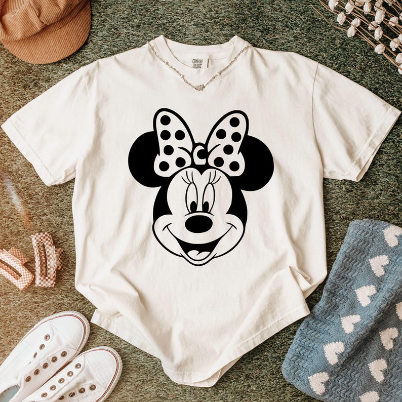 Cara de Minnie Mouse - Descarga digital, descarga instantánea, archivosxf, eps y png incluidos. imagen 4