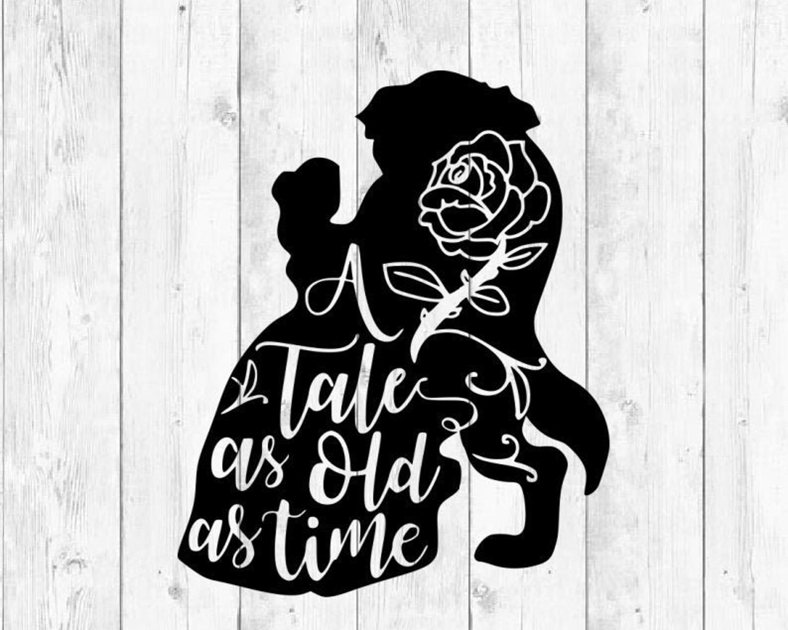Tale As Old As Time Svg Beauty And The Beast Svg Disney Svg Flower Svg