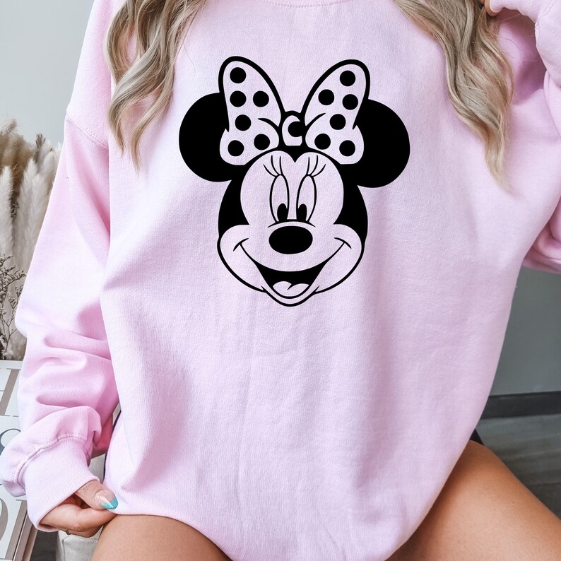 Cara de Minnie Mouse - Descarga digital, descarga instantánea, archivosxf, eps y png incluidos. imagen 6