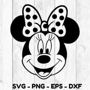 Minnie Mouse Face - Digital Download, Instant Download, svg, dxf, eps & png files included!