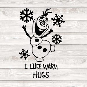 I like warm hugs olaf svg, frozen svg, cut files for cricut silhouette, Olaf clipart, svg, png, eps clipart cutting files INSTANT DOWNLOAD