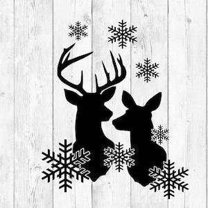 Frohe Weihnachten Hirsch Svg, Weihnachten Hirsch SVG, Schneeflocke SVG, Weihnachten Svg Dateien, Weihnachten Svg für Shirts, Weihnachten Cricut Svg Silhouette