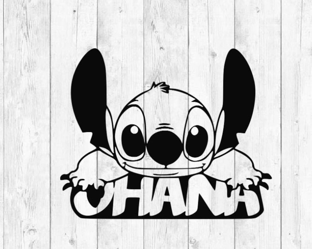 Stitch OHANA - Family Disney Silhouette Vinyl Decals, Glass Decals for in  2023