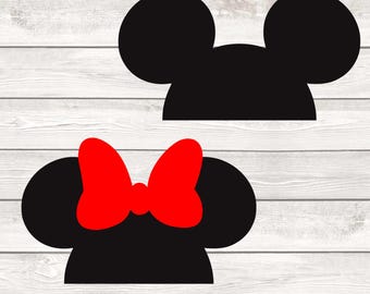 SVG DXF JPEG Pdf png File for Mickey and Minnie Hat, digital download, disney vacation, sublimation, matching, Instant Download!
