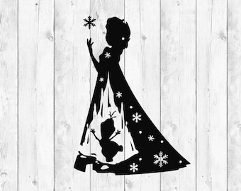 elsa silhouette etsy