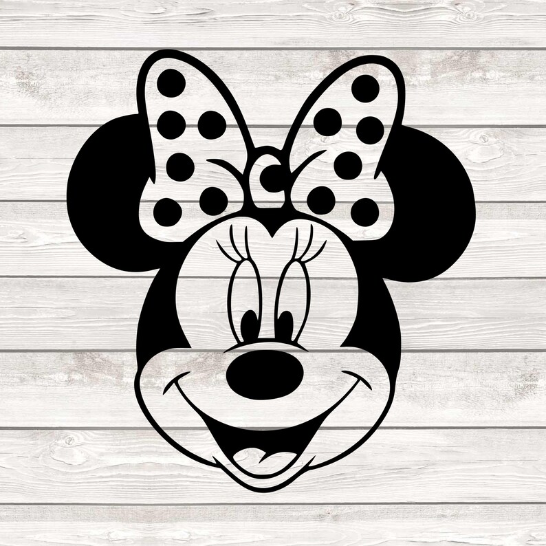 Cara de Minnie Mouse - Descarga digital, descarga instantánea, archivosxf, eps y png incluidos. imagen 1