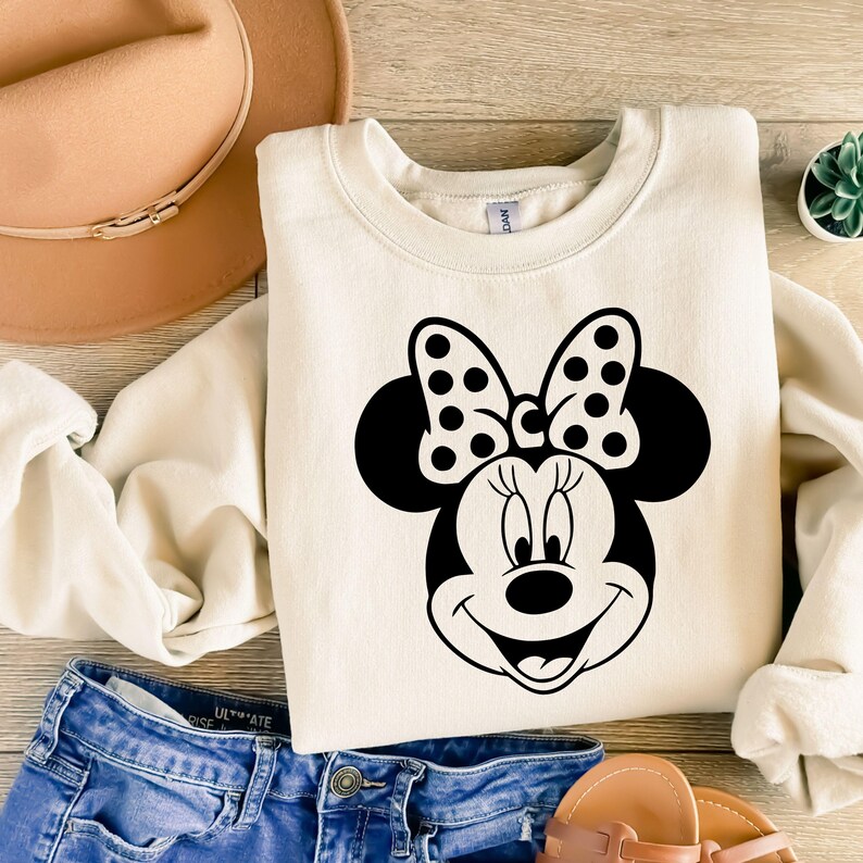 Cara de Minnie Mouse - Descarga digital, descarga instantánea, archivosxf, eps y png incluidos. imagen 3