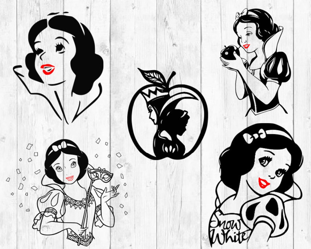 Snow White SVG, Princess Svg, Snow White Bundle SVG, Cricut Cutfiles