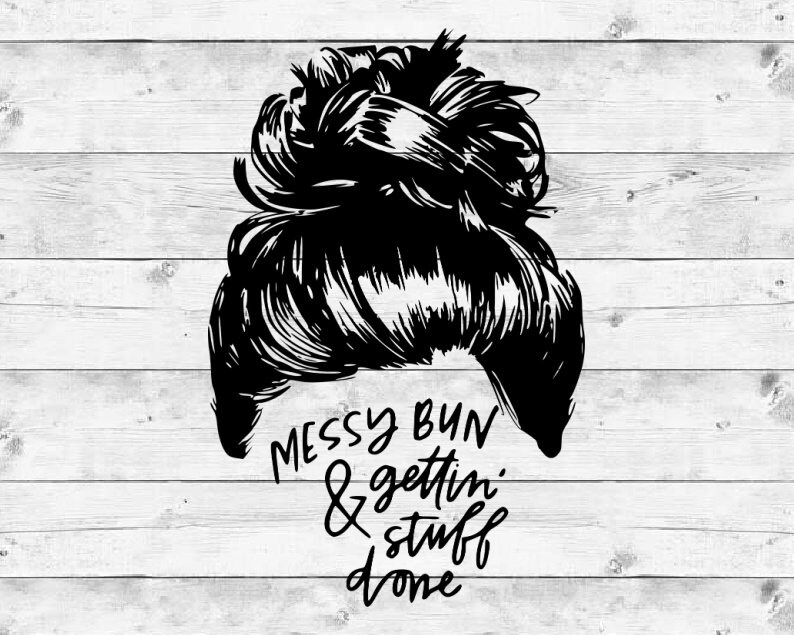 Download Skull SVG Mom Life SVG Messy Bun SVG Svg Files for Cricut ...