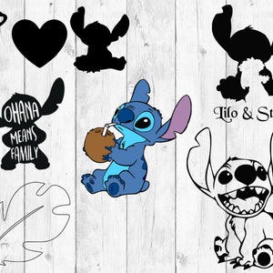 Ohana SVG, Lilo and Stitch svg, Lilo and Stitch clipart, Stitch SVG, svg-bestanden voor de cricut, svg-bestanden voor silhouette