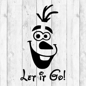 Lassen Sie es gehen Olaf svg, gefrorene svg, Schneidedateien für Cricut Silhouette, Olaf Clipart, png, eps, pdf, dxf INSTANT DOWNLOAD Schneidedateien für Cricut