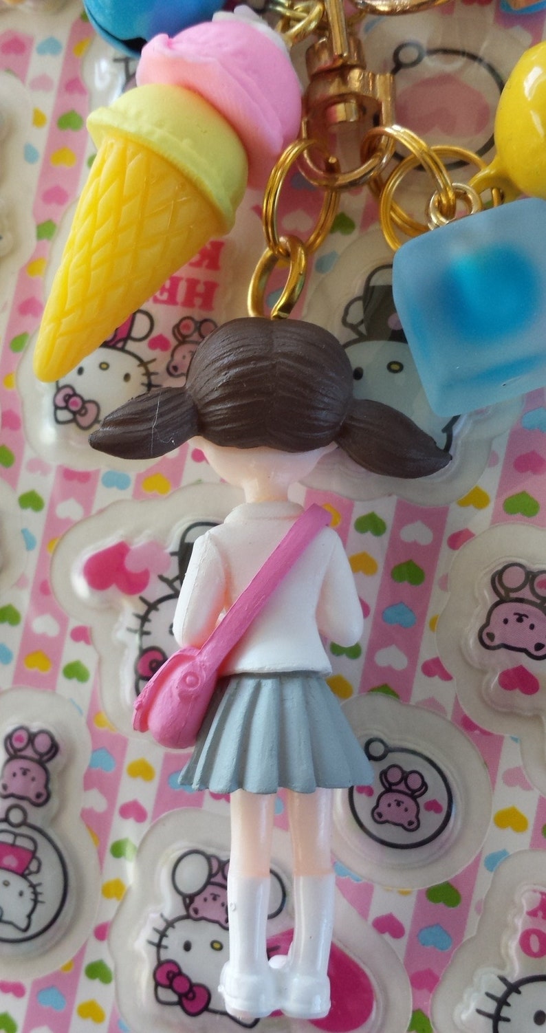 Anime School Girl Keychain Charm backpack fanny pack purse bag Etsy