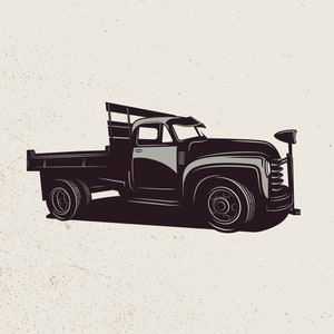 Vintage Truck Illustration (Stil 1) Vektorgrafiken