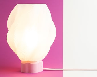 Unique 3D Printed Lamp - Flower Light Collection - Pastel Pink Color