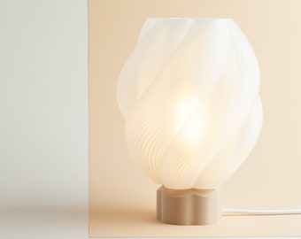 Unique 3D Printed Lamp - Flower Light Collection - Cream Color