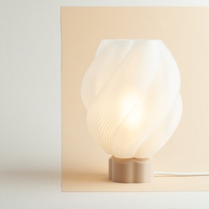 Unique 3D Printed Lamp - Flower Light Collection - Cream Color