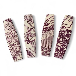 Kimono Silk Barrette: Japanese Floral Hair Clip