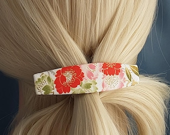 Sakura Hair Clip: Japanese Cotton Floral Barrette