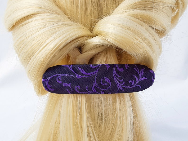 Purple hair clip barrette or comb in rich purple. Unique gift Etsy