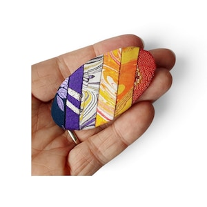 Lesbian Flag Barrette: Upcycled Silk Hair Clip