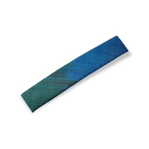 Handmade Green & Blue Silk Hair Clip or Comb: Two-Toned Barrette