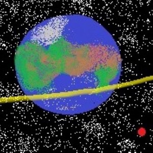 Outer Space Earth Shooting Star Planets Illustration Art Artwork Print Printable Digital Download PDF