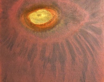 Multi-Color Watchful Eye In The Sky Clouds Abstract Art Religious Fantasy Printable Digital Download Decoration Unique Collectible Artwork