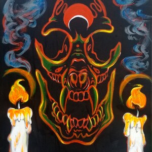 Bat Human Blacklight Painting