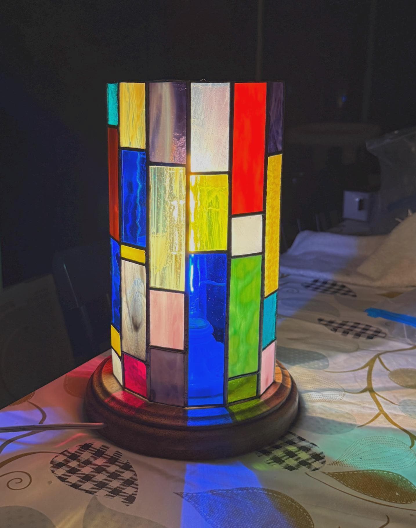 Stained glass lamp base - Etsy 日本