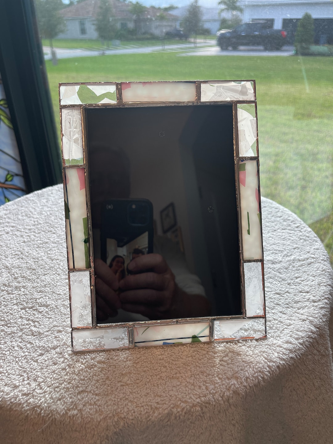 5x7 Hand Crafted Confetti Stained Glass Picture Frame Etsy