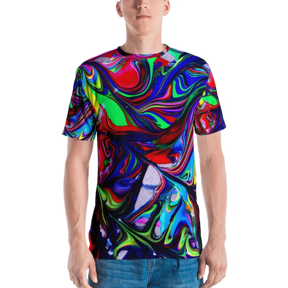 psychedelic checkered shirt