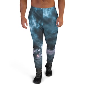 Cloud Print Pants // Festival Pants Men // Joggers // Artistic Pants // Hippie Clothes // Rave Pants // Rave Clothing // Burning Man
