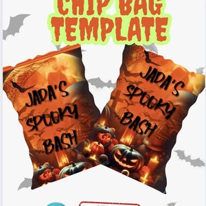 Halloween Chip Bag Templates: Spooky Haunted Forest Party Favors (PDF Download