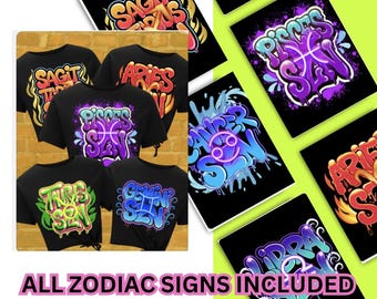 Zodiac Sign Canva Templates: Editable Astrology Designs (Digital Download