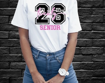 Senior 2026 Graduation T-Shirt Designs: Editable Canva Template Bundle (Instant Download)