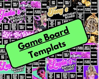Board game Template for Printing | Instant Digital Access | game night