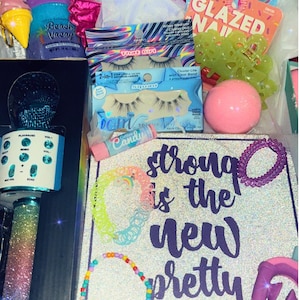 Girls Mystery Scoop Gift Surprise Box with Toys,  matte Lipgloss, Squishy, Makeup, Birthday, Christmas