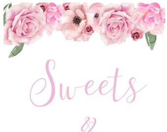 Baby Shower Signs Pink A5