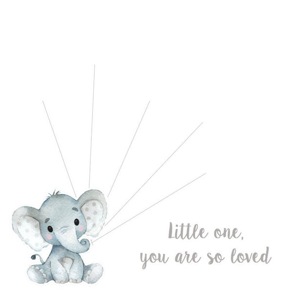 Baby Shower Fingerprint Guestbook Grey (Gender Neutral)