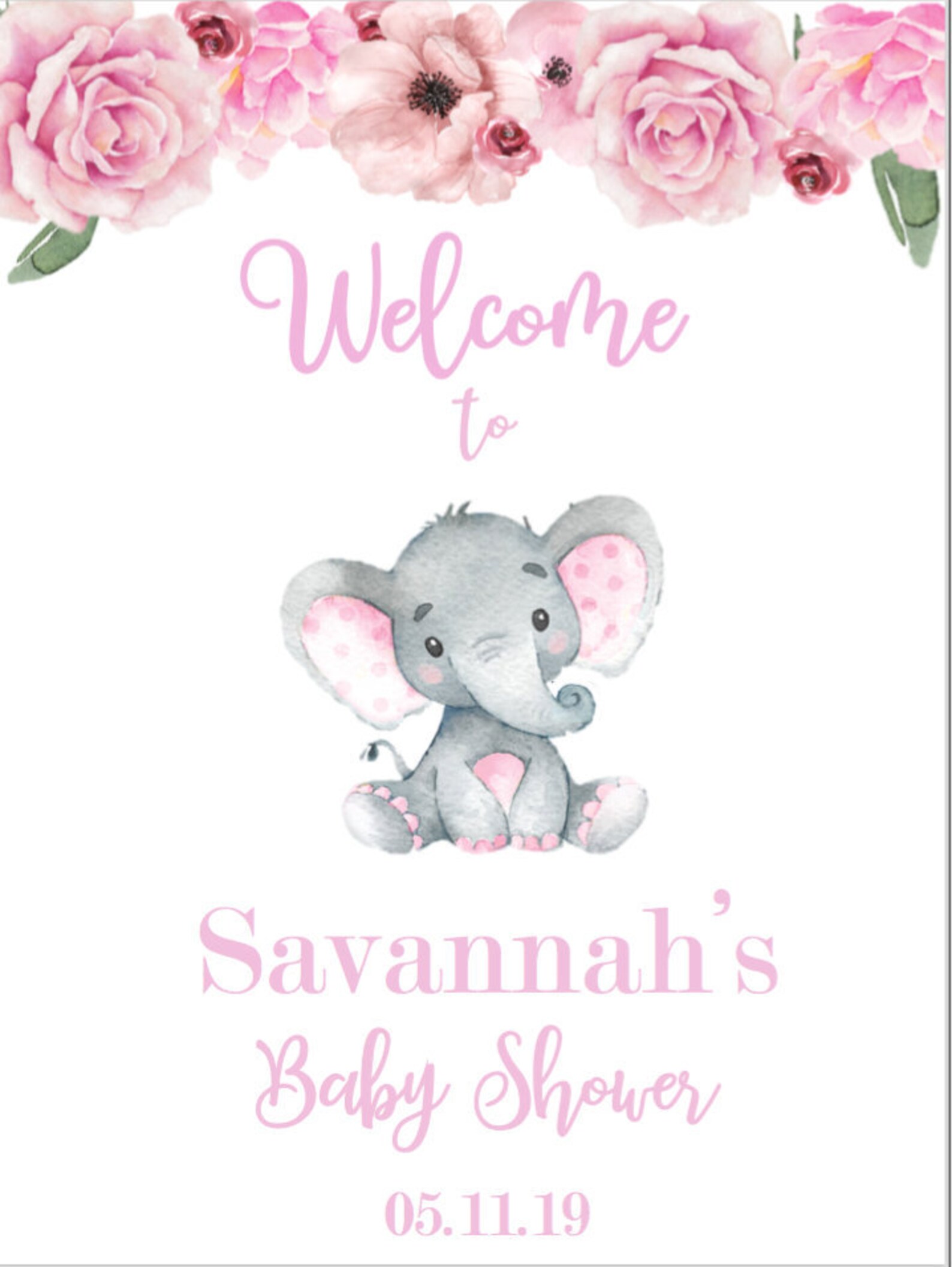 Baby Shower Poster Etsy