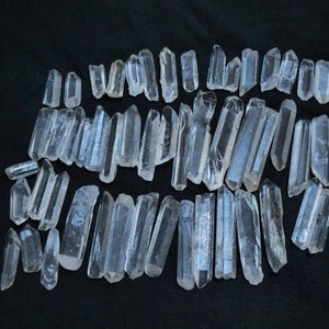 Clear Quartz Pencil Points: Raw Gemstone Crystals for Jewelry Making