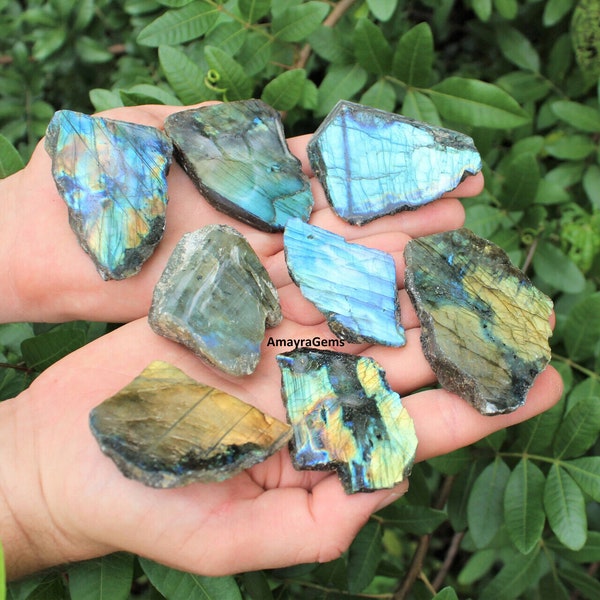 Natural LABRADORITE SLAB, Polished Labradorite Slice, Wholesale Raw Labradorite Stone,Multifire Labradorite Crystal Decor Slab Crystal Grid