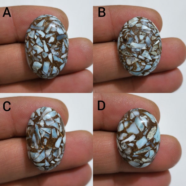 Natural Copper Larimar Oval Shape Cabochon, With Lowest Price Loose Gemstone For Jewelry Making