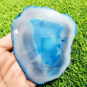 476 Ct Polished Slice Agate Geode Slab – Banded Agate Druzy, Crystal Decor