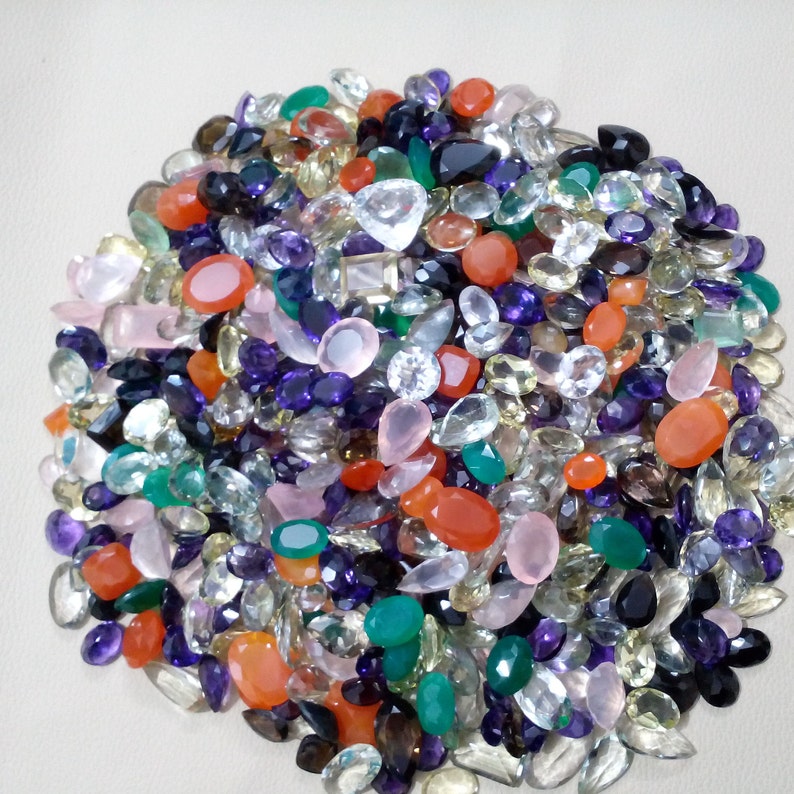 Natural Mixed Loose Gemstones, Mixed Gem Stone, Multi Color Stone, Mix Shape Stones, Faceted Stone Natural Gemstone Birthstone Jewelry Stone image 2