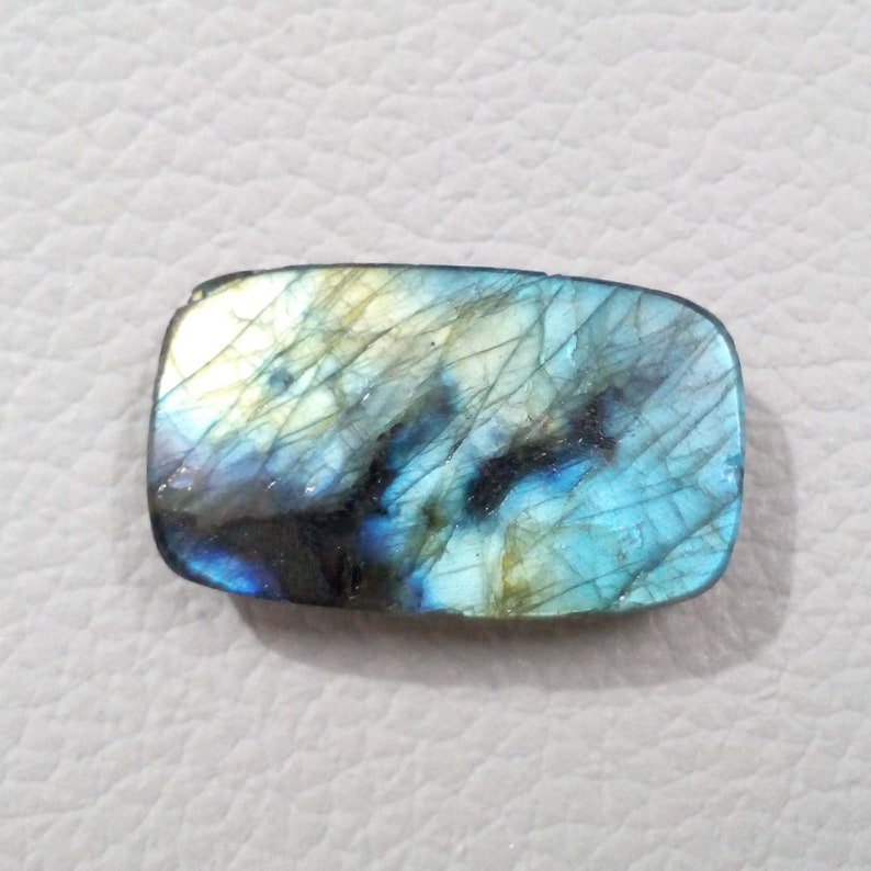 Spectrolite Labradorite Cabochon Cushion Shape Loose Gemstone 31x18x7.50 mm For Making Jewelry