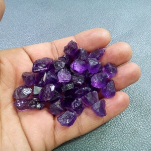 25 Pieces Natural African Purple Amethyst Raw,Size 12-15 MM Amethyst Gemstone Raw,Hand Cut Amethyst Rough Making Jewelry