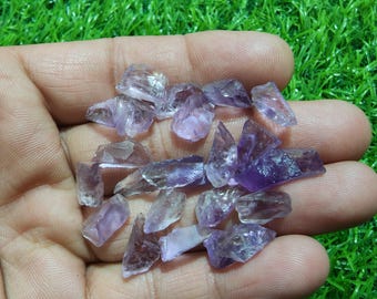 Pink Amethyst Raw Crystals: 24 Piece Rough Gemstone Lot (12-16 mm)